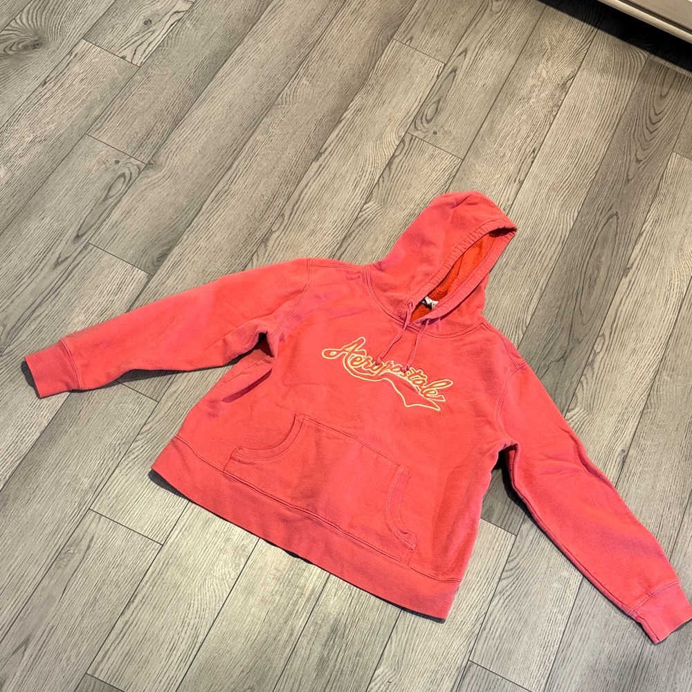 Girl size L large Coral Hoodie in good used condition
